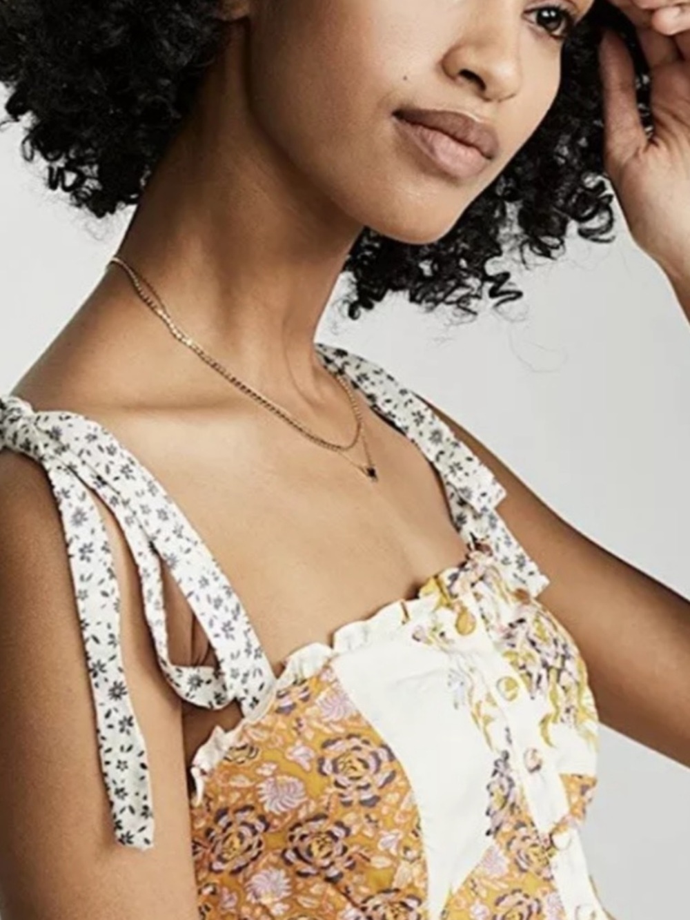 Free People Lover Boy Boho Floral Tiered Patchwork Maxi Dress - Picture 4 of 10